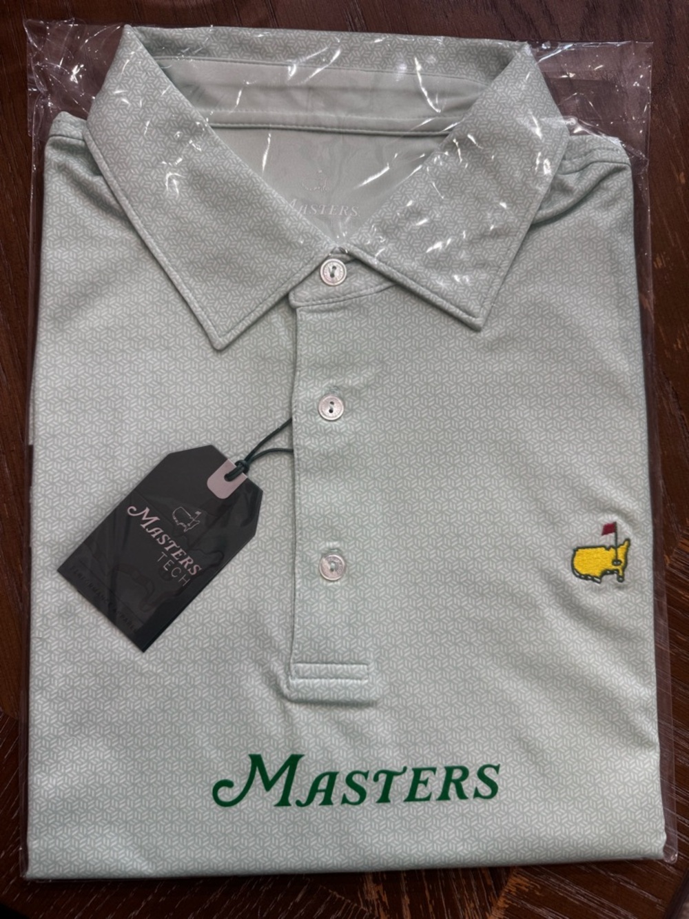 Masters Tech Size XL Augusta National Men's Light Sage Green Performance Polo